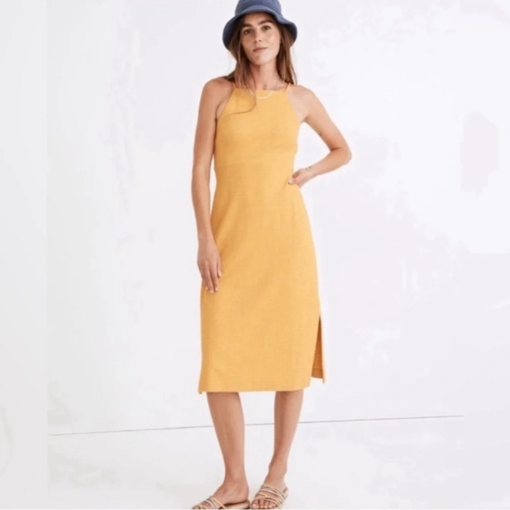 Madewell Knit Apron Cami Dress – Yellow Gold – Women’s XXL NWT - Picture 2 of 9